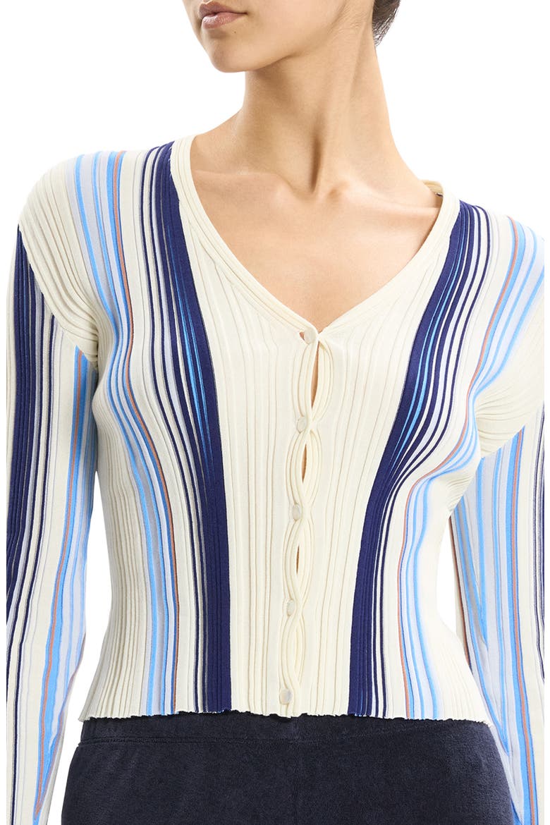Berk Rib Cardigan, Alternate, color, IVORY MULTI