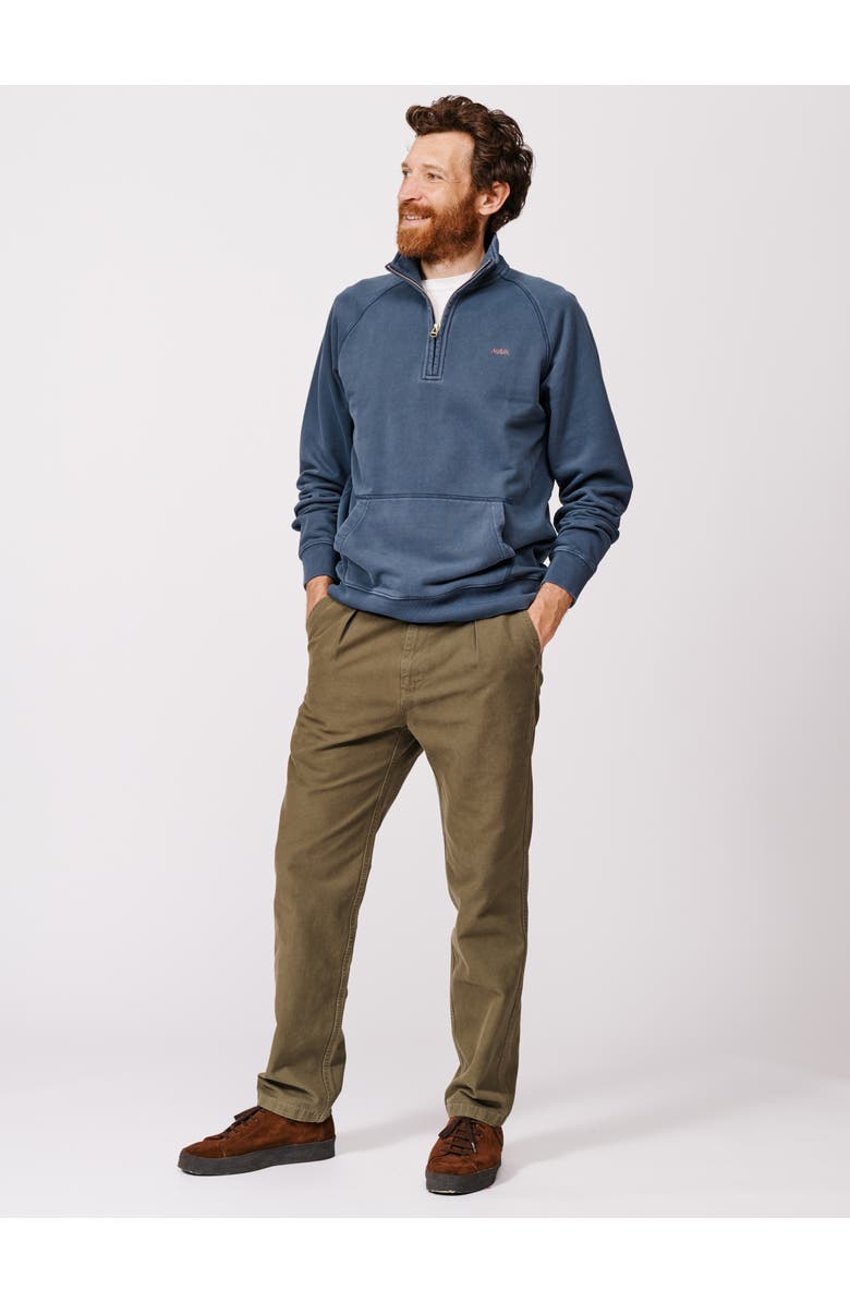 Aubin Provost Zip Neck Sweatshirt, Alternate, color, Navy