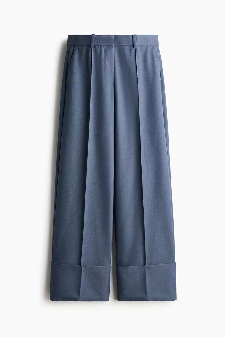 Tailored Twill Trousers, Alternate, color, Dusty blue