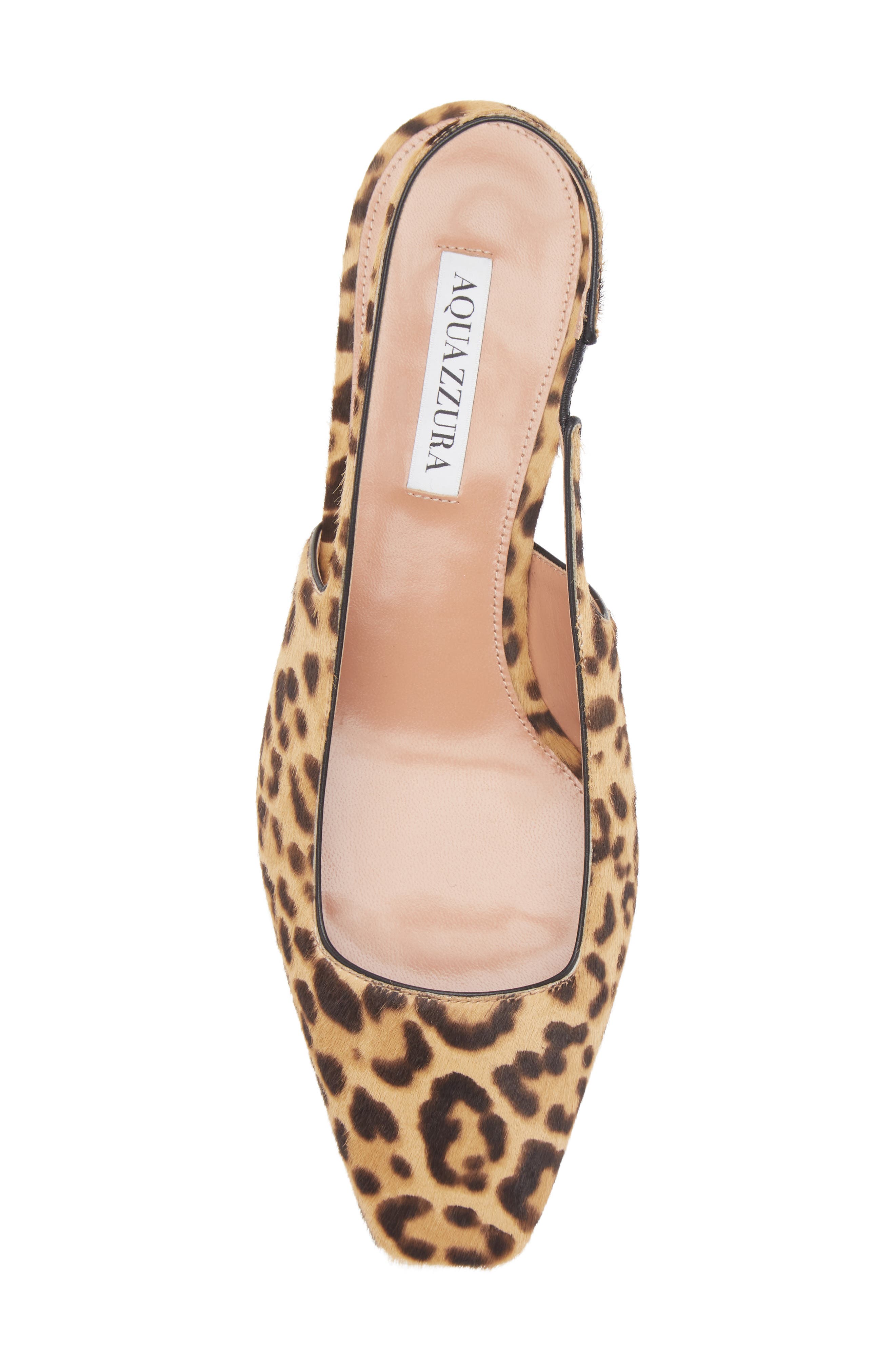 Aquazzura Ginza Genuine Calf Hair Slingback Pump, Alternate, color, Natural Calf Hair