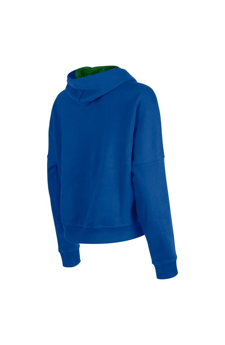 5TH AND OCEAN BY NEW ERA Women's 5th & Ocean by New Era Blue Seattle Sounders FC Throwback Pullover Hoodie, Alternate, color, 