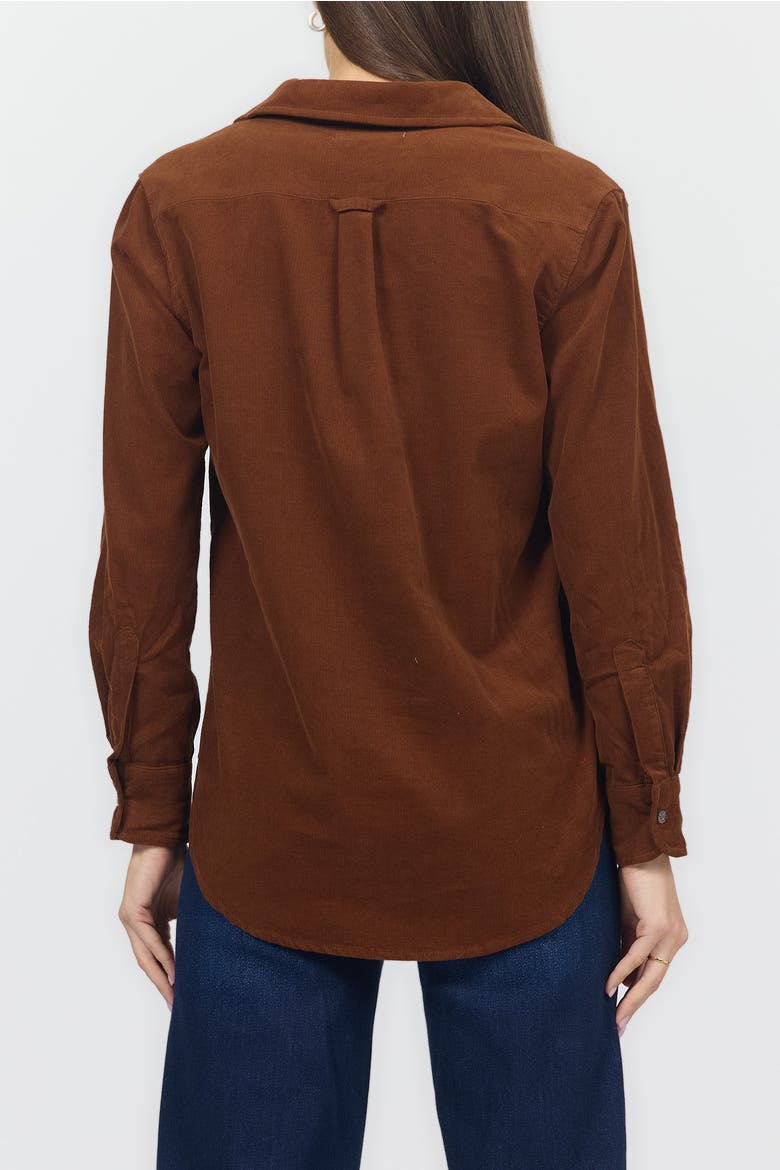 Galina Relaxed Button Up Shirt, Alternate, color, Cappuccino