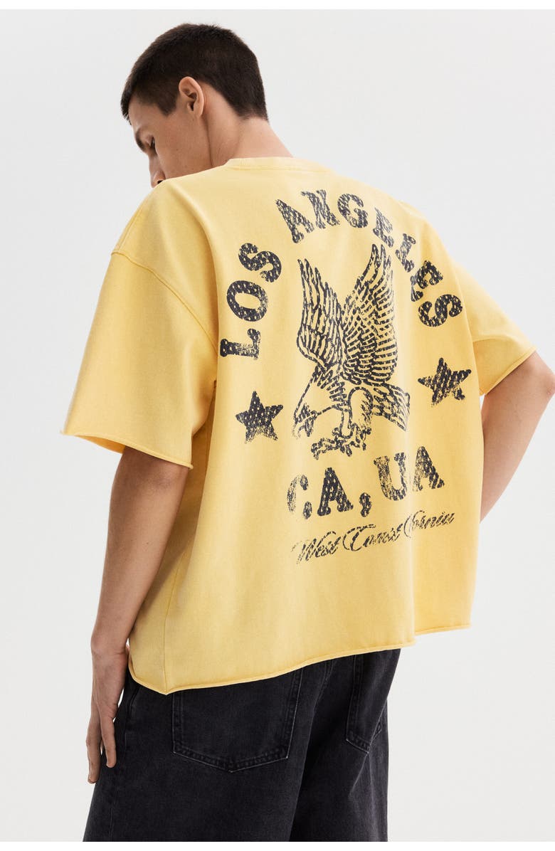H&M Oversized boxy t-shirt, Alternate, color, Yellow/California