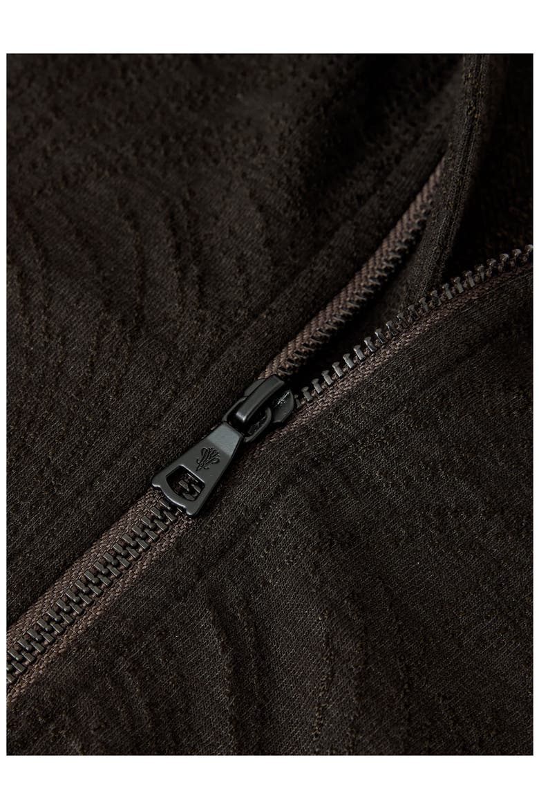 Kassen Jacquard Zip-Up Shirt Jacket, Alternate, color, DARK BROWN