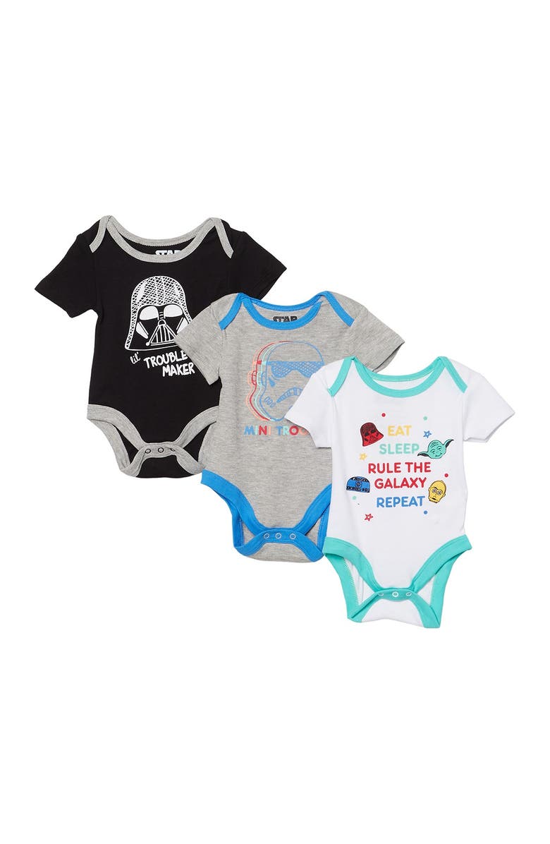 Happy Threads Star Wars Bodysuits - Pack of 3, Main, color,