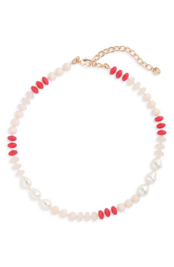 Nordstrom Color Pop Beaded Necklace In Gold