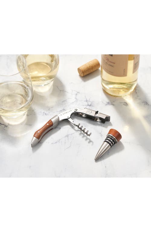 Le Creuset Wine Tool & Stopper Set In Silver