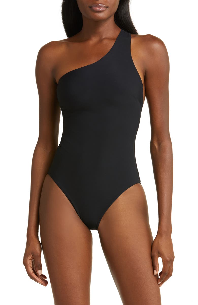 BONDI BORN Collete One-Shoulder One-Piece Swimsuit, Main, color, 