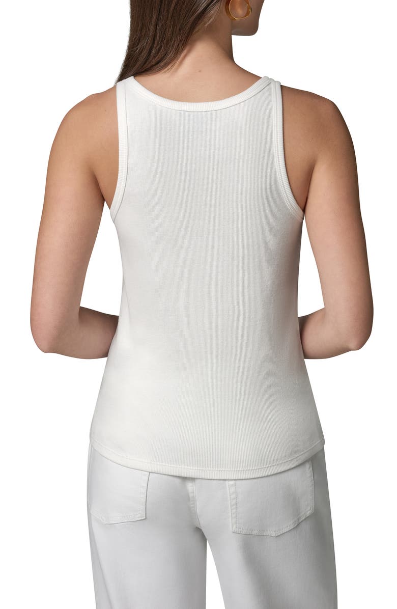 Donna Karan New York Rib Scoop Neck Tank, Alternate, color, Cream