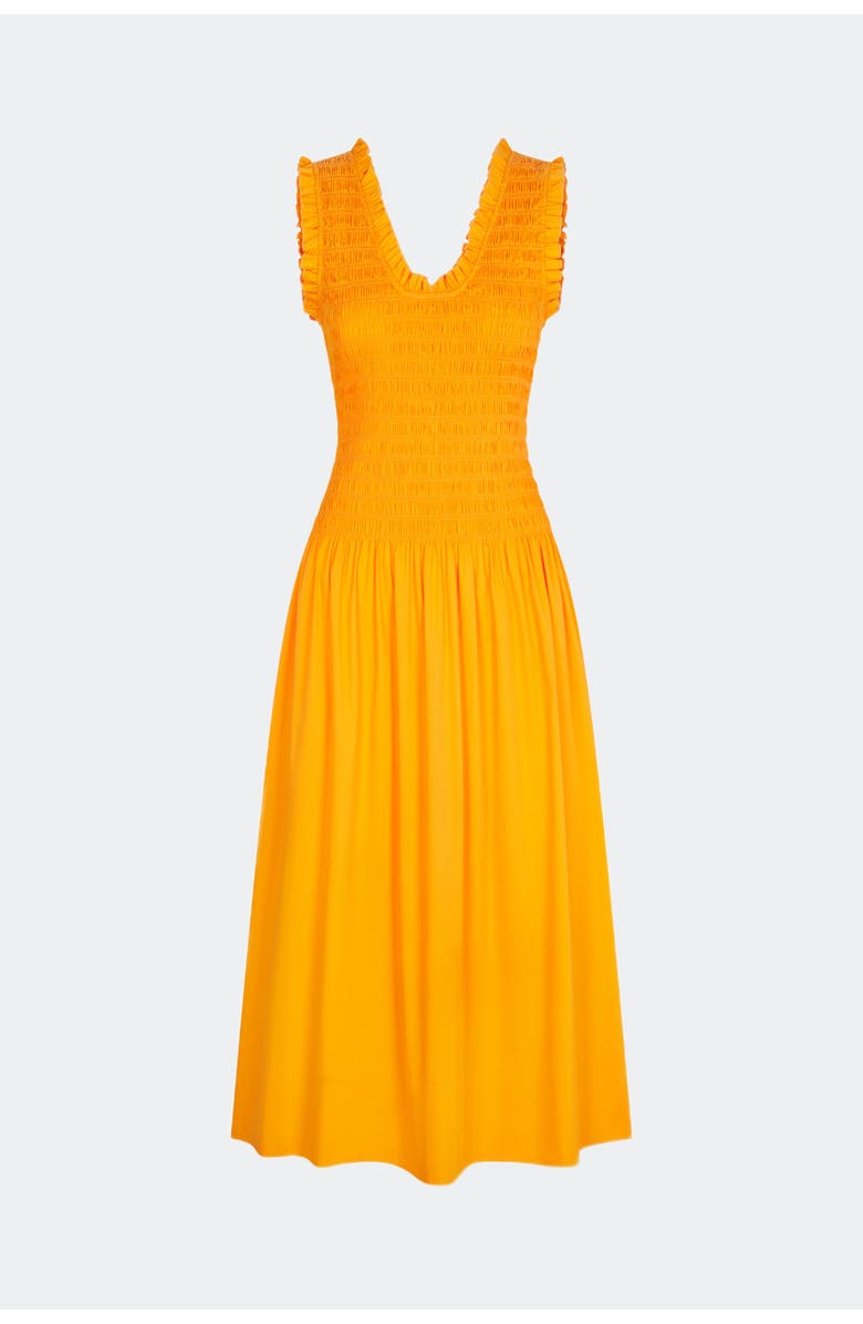 SIMONMILLER Zini Poplin Smocked Dress, Main, color, Sherbet Orange
