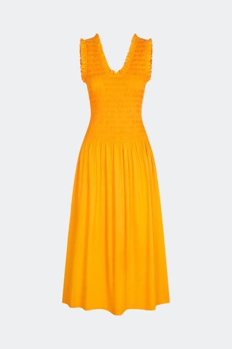 Zini Poplin Smocked Dress