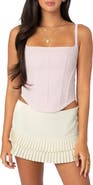 EDIKTED Cammie Stripe Corset Top