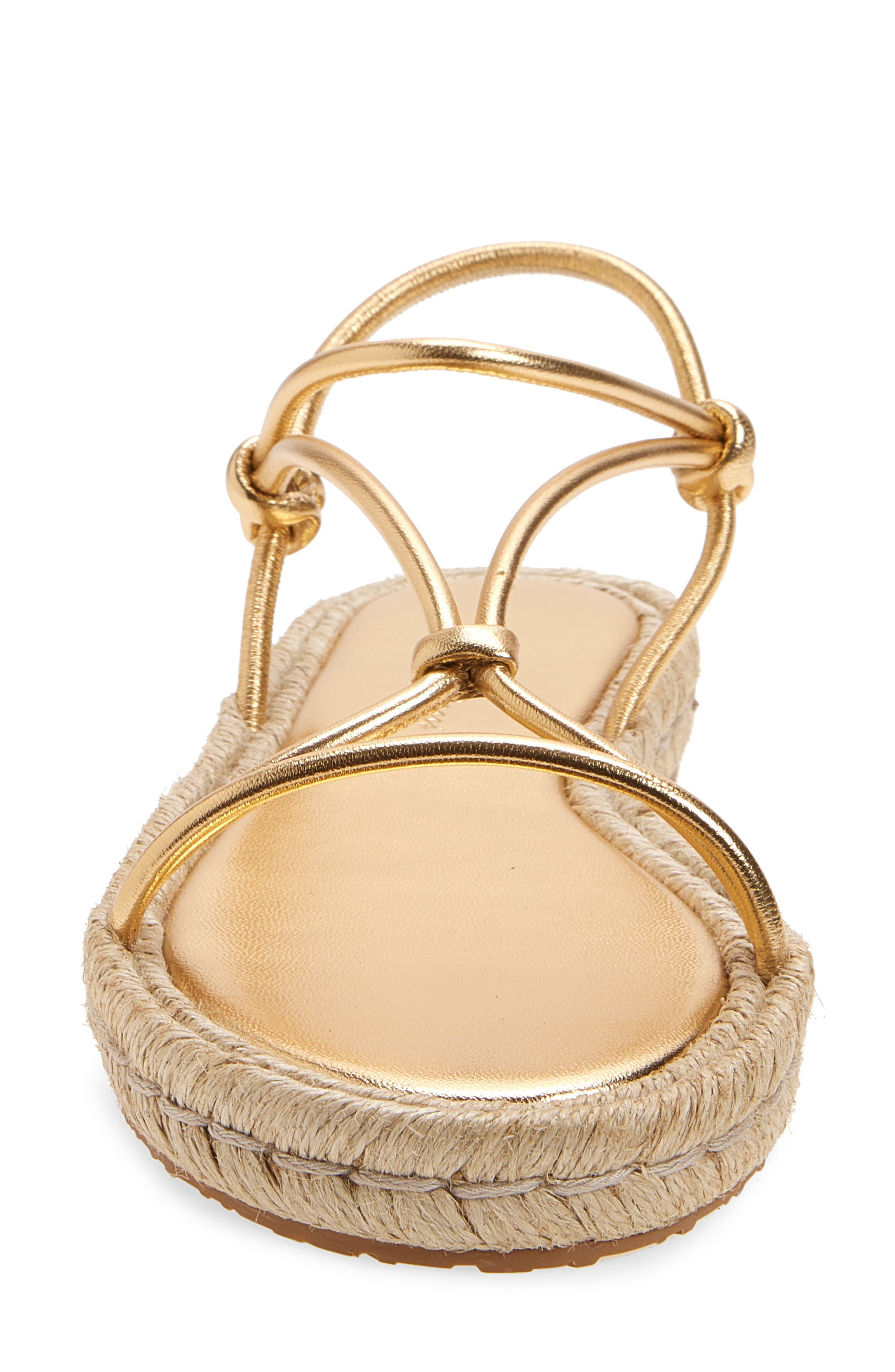 Gianvito Rossi Espadrille Cage Strap Flat Sandal, Alternate, color, Mekong Naturale