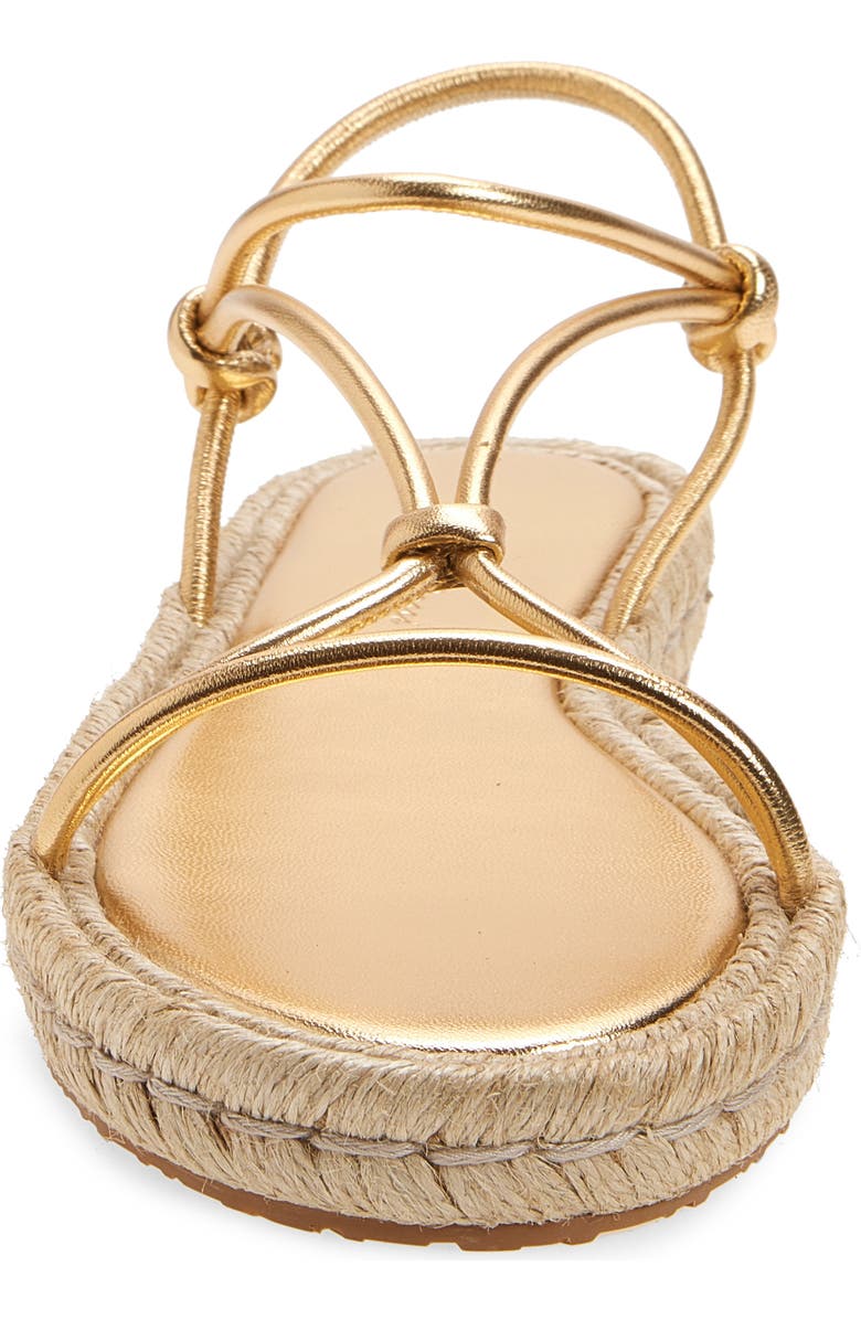 Gianvito Rossi Espadrille Cage Strap Flat Sandal, Alternate, color, Mekong Naturale