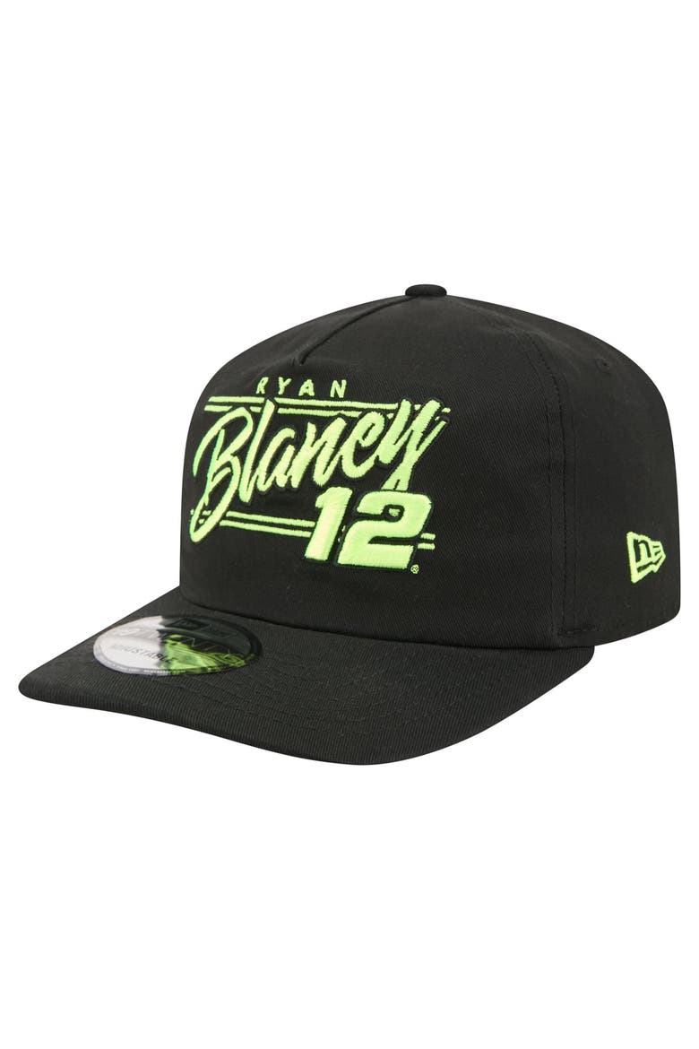 Men's New Era  Black Ryan Blaney Driver Script 19TWENTY Adjustable Hat, Main, color, Black