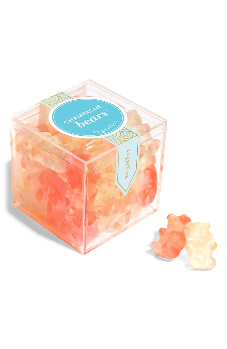 sugarfina Champagne Bears Small Candy Cube, Main, color, 