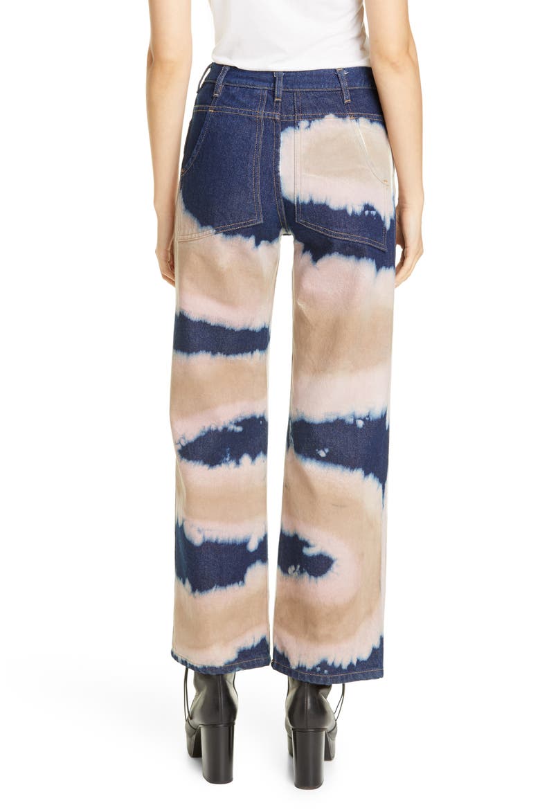 Dyed Wide Leg Jeans, Alternate, color, BLUE CHEMTRAIL