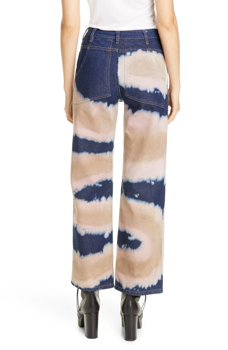 Eckhaus Latta Dyed Wide Leg Jeans, Alternate, color,