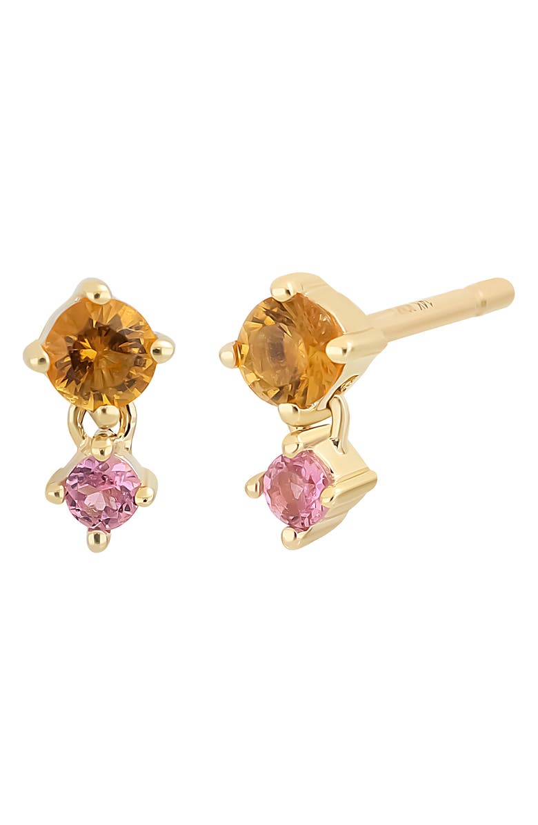 Bony Levy BLC 14K Citrine & Pink Topaz Stud Earrings, Main, color, 