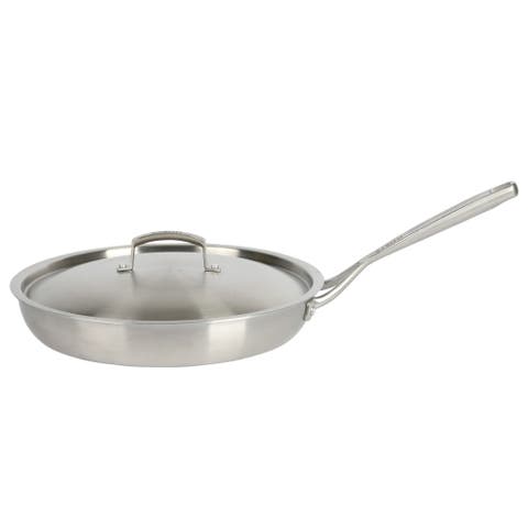 12 Inch Tri Ply Stainless Steel Frying Pan with Lid