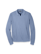 Paul Fredrick Cotton Cable V-neck Polo