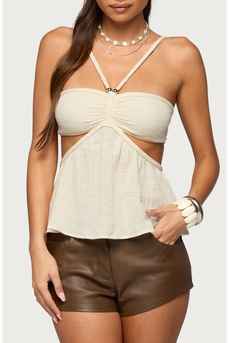 Rosalyn Braided Bac Cutout Camisole, Main, color, CREAM