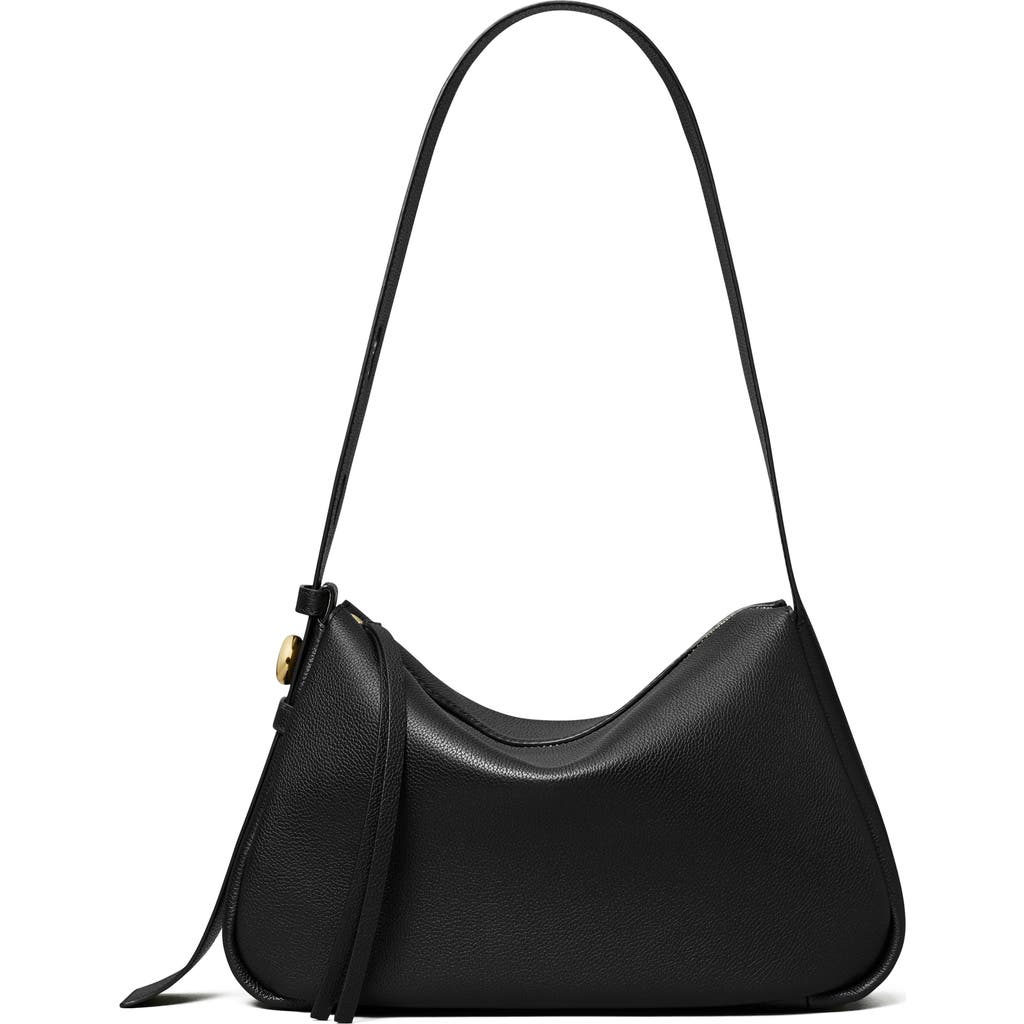 Tory Burch Small Shoulder Bag Featuring Curved Design In Black