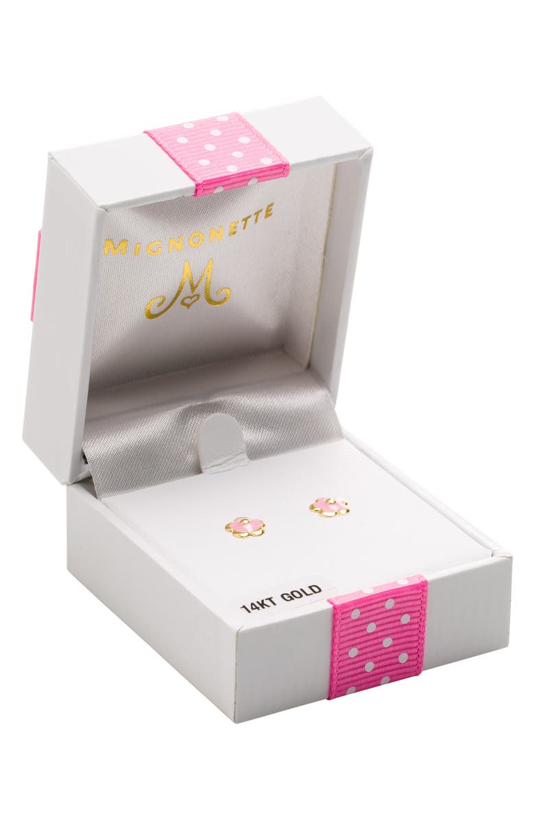 Mignonette 14k Gold Flower Earrings, Alternate, color, Gold