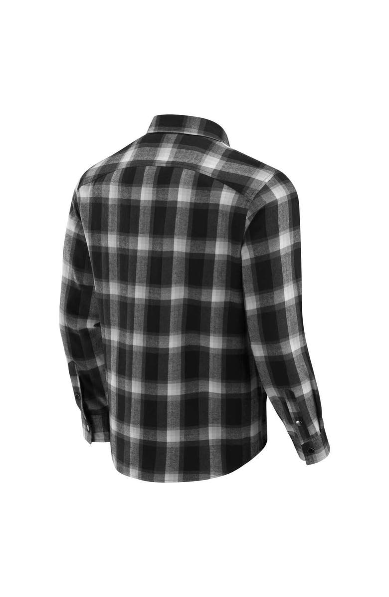 Darius Rucker Collection by Fanatics Men's Darius Rucker Collection by Fanatics Black Minnesota Vikings Flannel Plaid Full-Snap Shirt, Alternate, color, Black