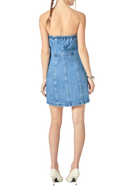 English Factory Denim Tube Minidress In Dark Denim
