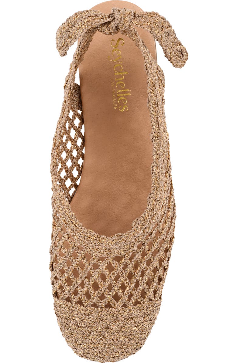 Seychelles Birdie Woven Flat, Alternate, color, Gold