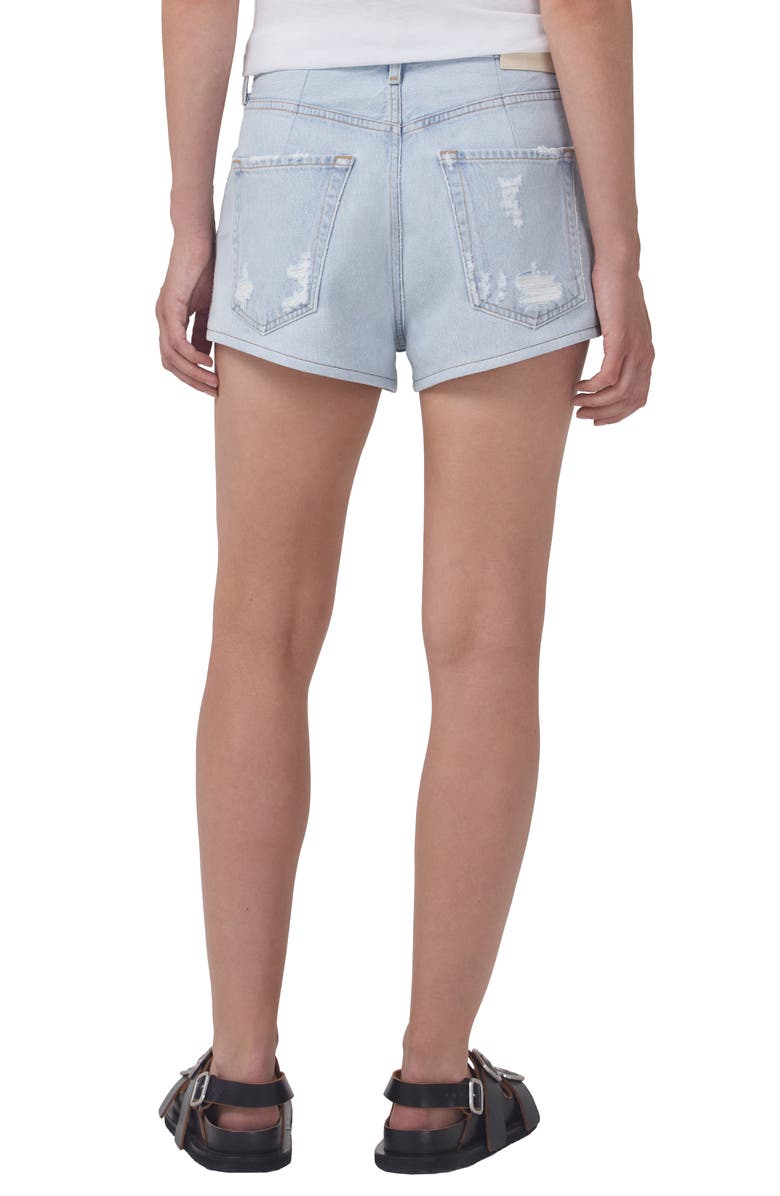 Citizens of Humanity Franca Pleated Super High Waist Baggy Denim Shorts, Alternate, color, 