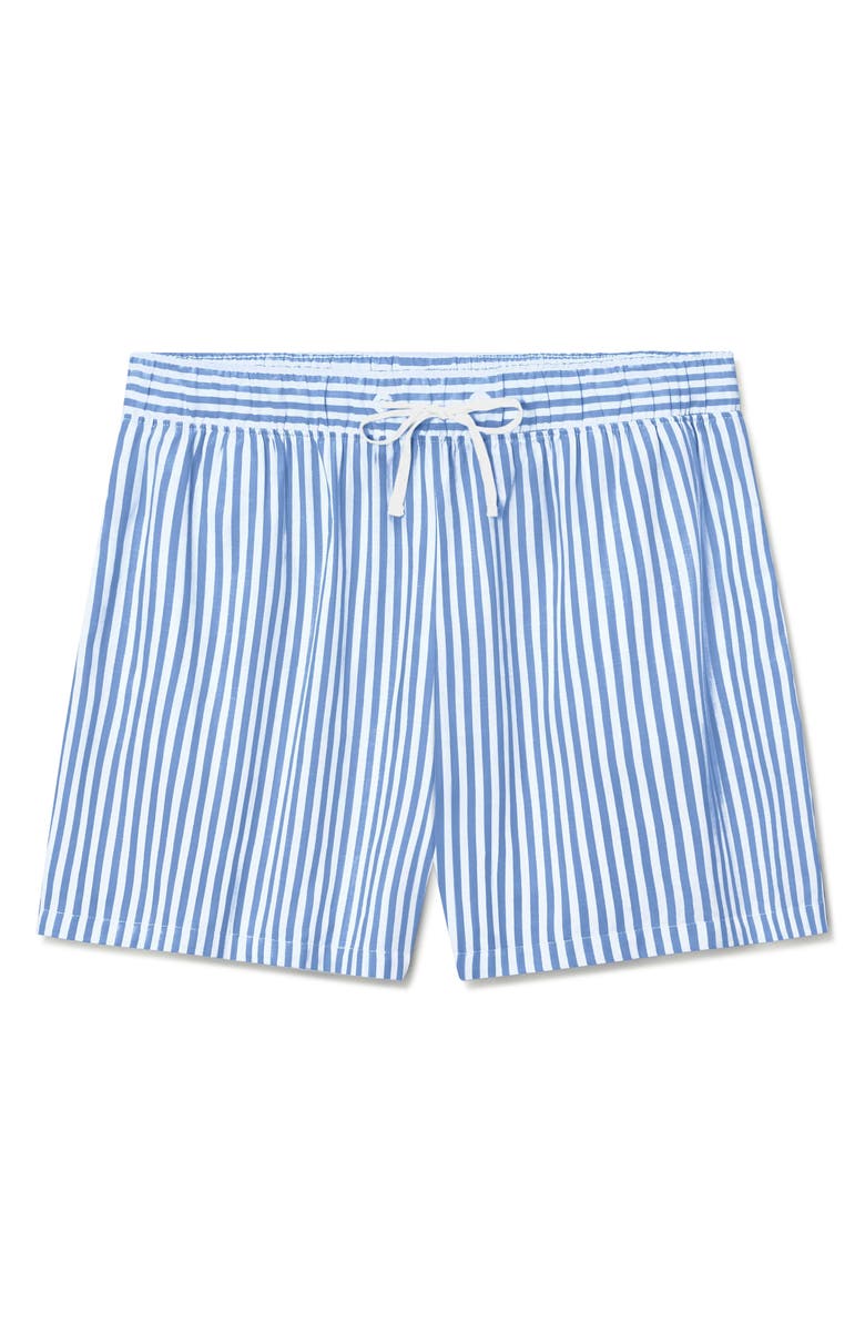 Tommy John Stripe High Waist Woven Sleep Shorts, Alternate, color, Vista Blue Coastal Stripe