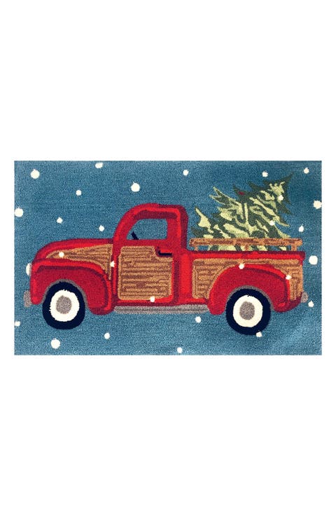Vintage Holiday Truck Doormat