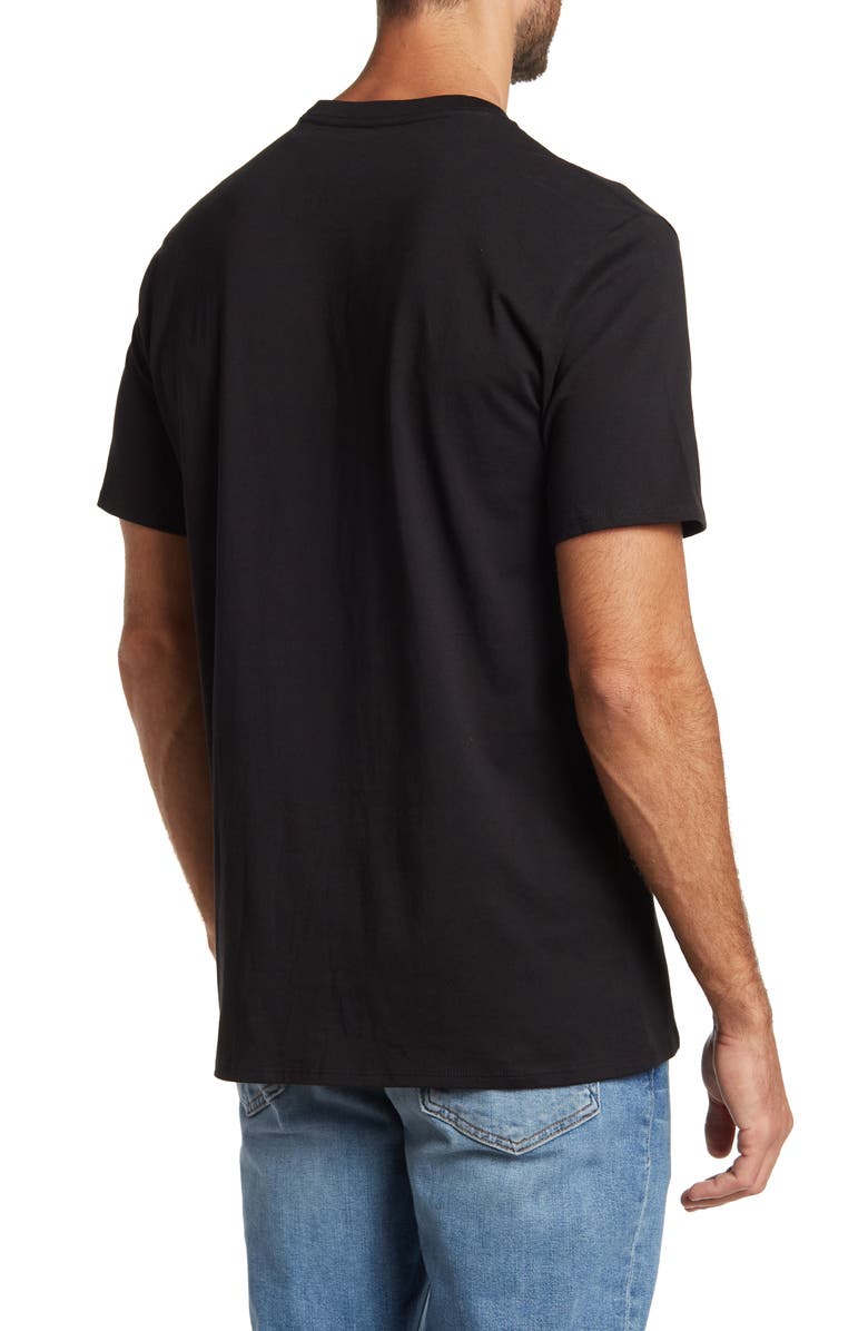 KARL LAGERFELD PARIS Framed Gothik Logo Crewneck Graphic Tee, Alternate, color,