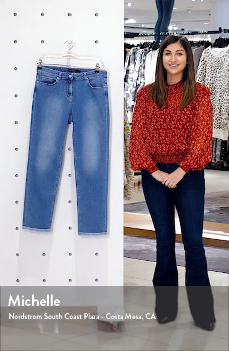 Fringe Hem Straight Leg Jeans, sales video thumbnail