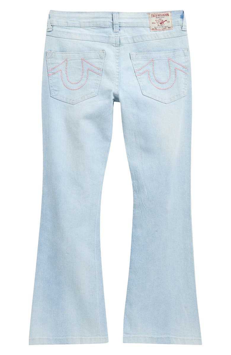 True Religion Kids' Logo T-Shirt & Flare Jeans Set, Alternate, color, Prmpk