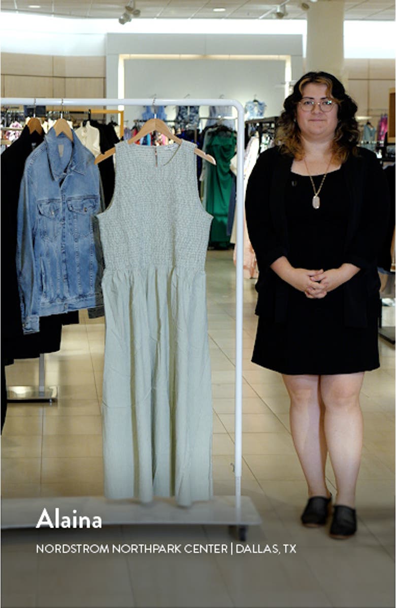 The Melody Smocked Midi Dress, sales video thumbnail