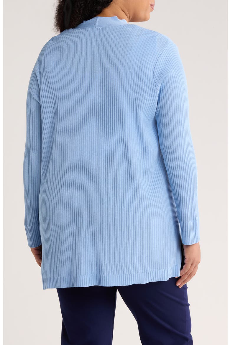 Sutton Open Front Rib Cardigan, Alternate, color, CHINTZ BLUE
