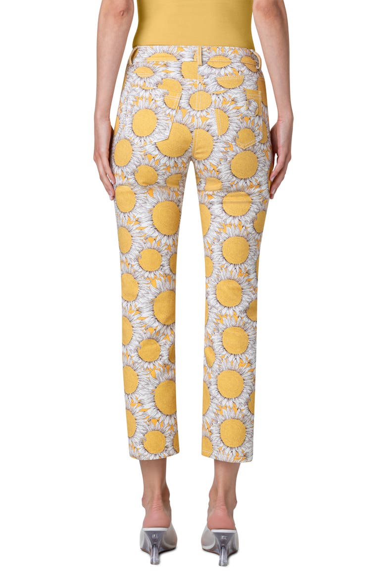 Maru Print Tapered Leg Ankle Jeans, Alternate, color, SUN