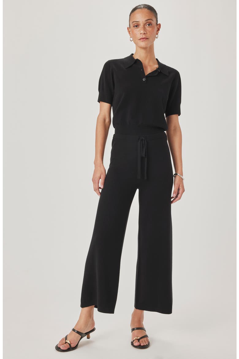 Christa Crop Sweater Pants, Alternate, color, BLACK