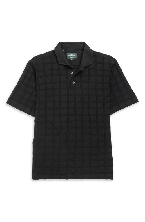 Rodd & Gunn Rosskeen Jacquard Regular Fit Polo Shirt In Noir