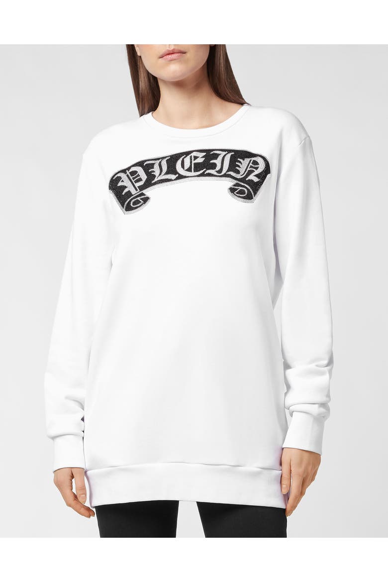 Sweatshirt Gothic Plein Unisex, Alternate, color, white