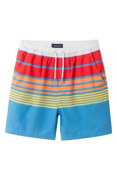 Kids' Floral Print Volley Swim Shorts (Big Kid)