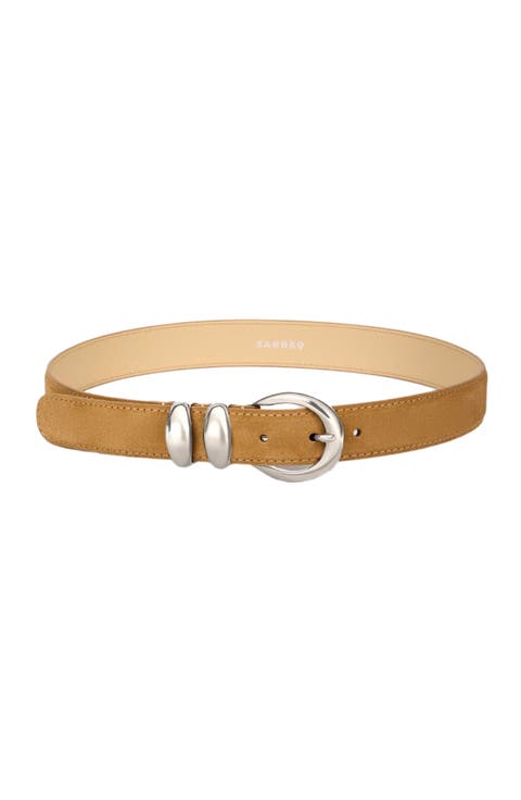 Leather Belt With Metal Buckle