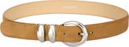 SANDRO Leather Belt With Metal Buckle