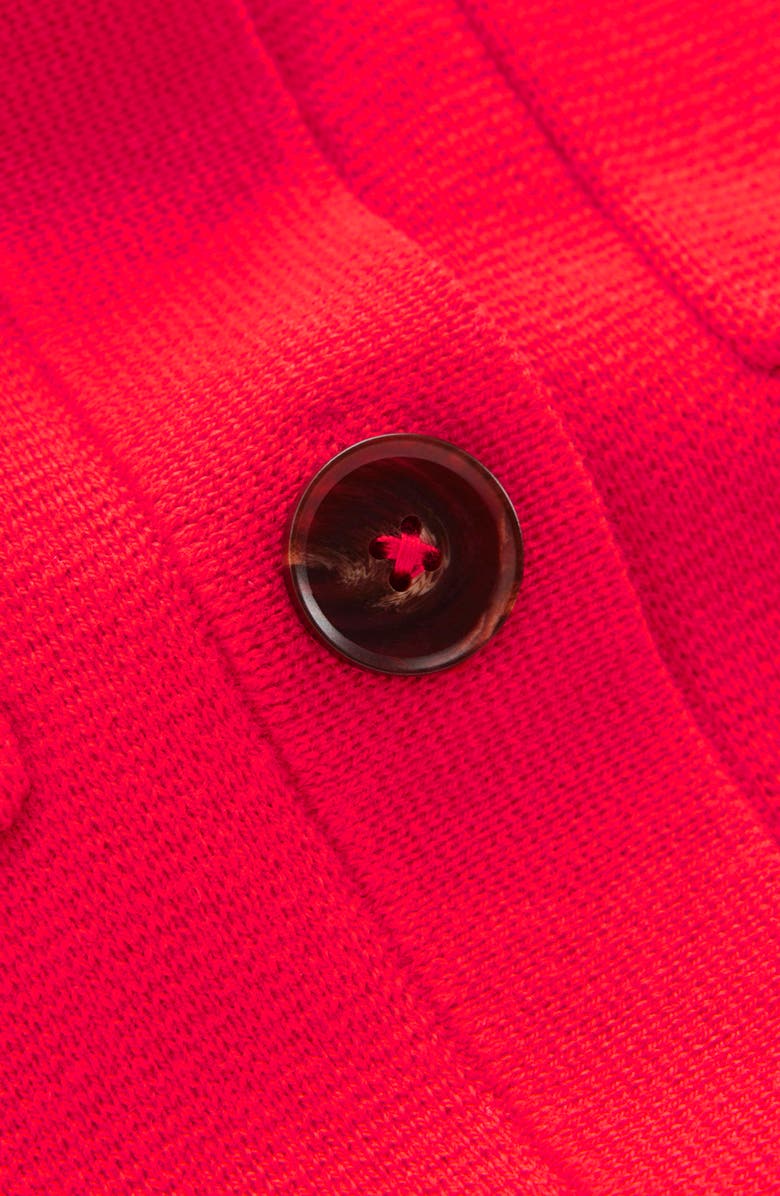 Boden Knit Button-up Top, Alternate, color, Poppy Red