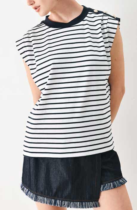 Striped Sleeveless T-Shirt