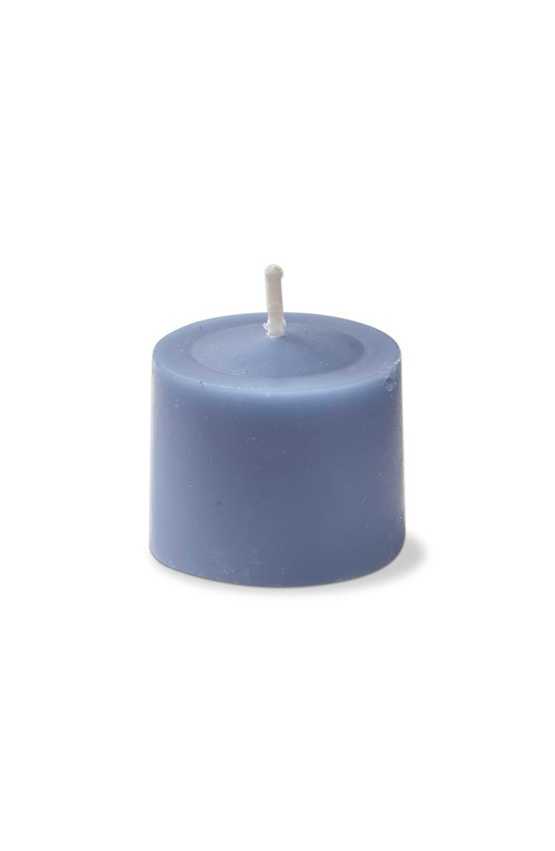 tag Slate Blue Votive Candles Set of 12 Smokeless Paraffin Wax, Main, color, Blue