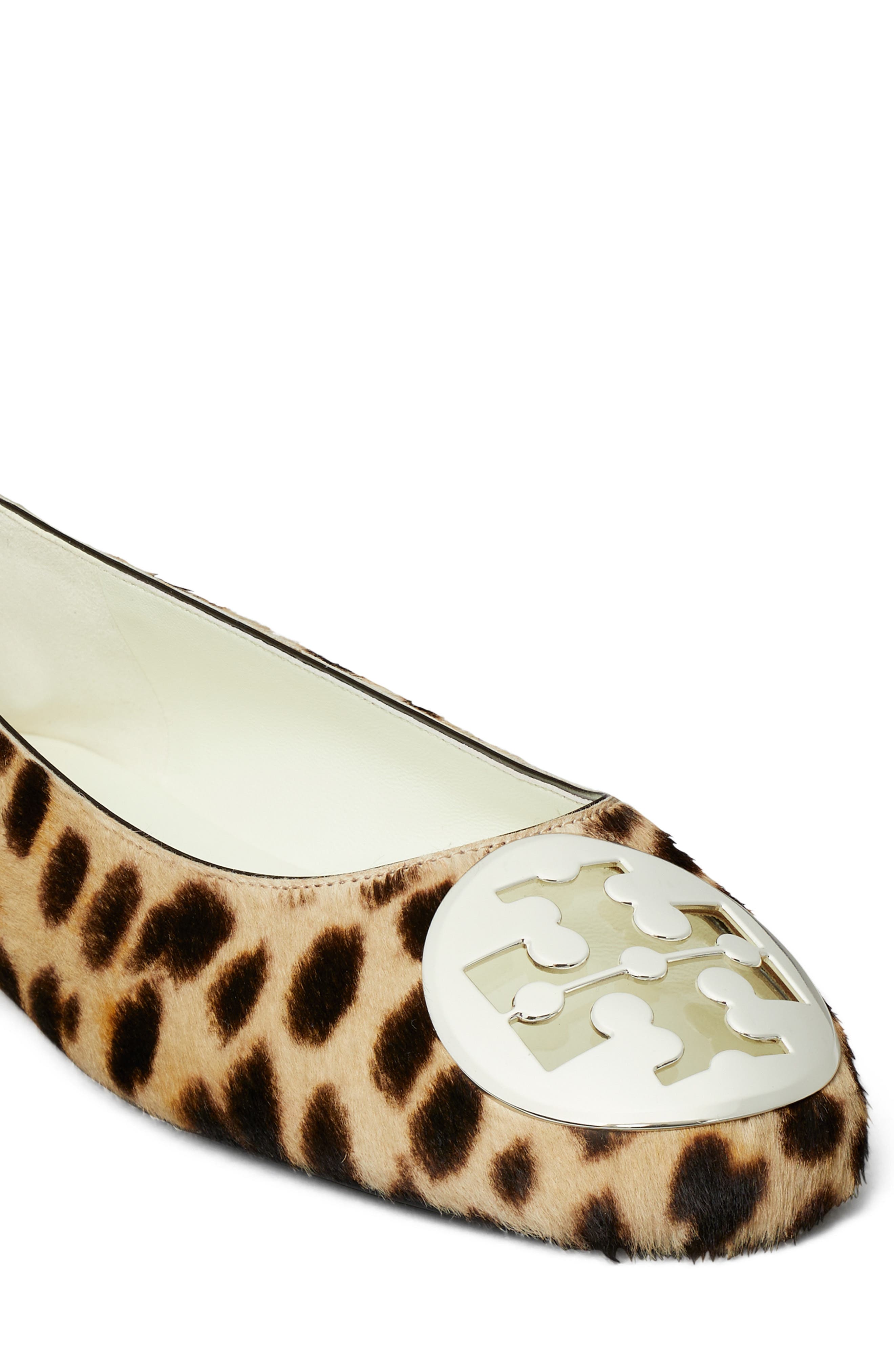 Tory Burch Reva Genuine Calf Hair Ballet Flat, Alternate, color, Cheetah Spots